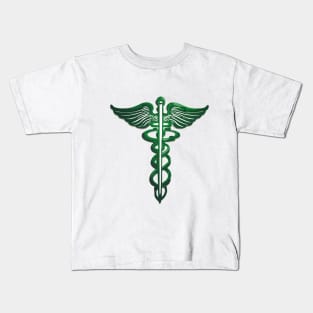 Caduceus Green Shadow Silhouette Anime Style Collection No. 200 Kids T-Shirt